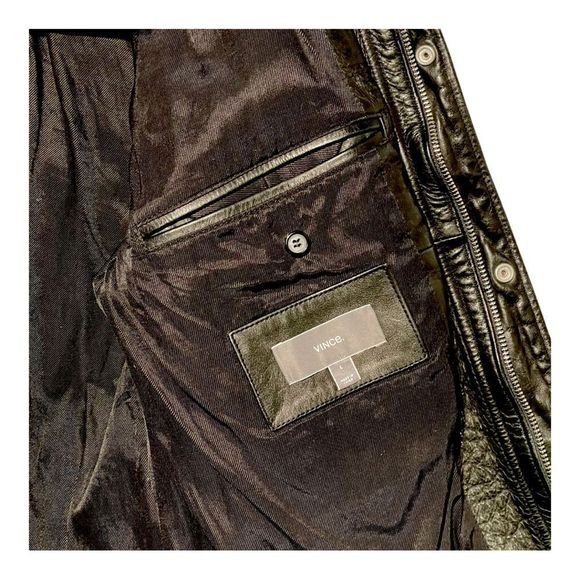 Vince leather motorcycle jacket size L. - Picture 8 of 8
